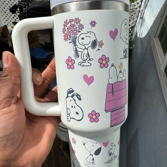 Stanley White & Pink Snoopy Insulated Mug - Picture 2 of 5